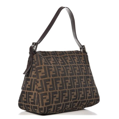 fendi shoulder bag zucca canvas with feet and wallet|fendi zucca mama baguette tobacco.